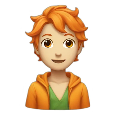 Nami with orange hair sticker