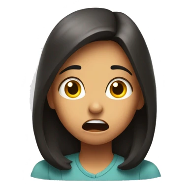 Girl being shocked sticker