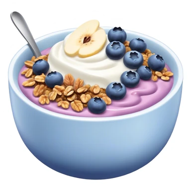 blueberry yogurt bowl sticker