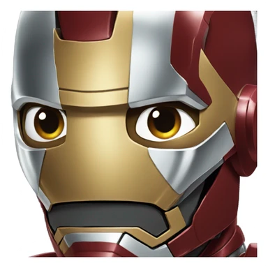 iron man, close up sticker