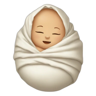 Swaddled baby sticker
