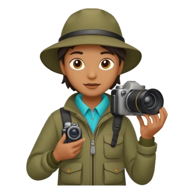 
wildlife photographer, outdoor clothe sticker