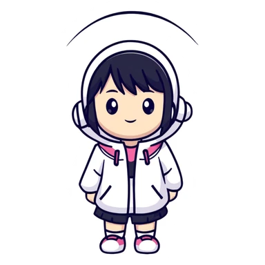 Anime girl who is Africa American  sticker