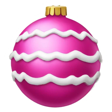 Pink Christmas ornament sticker