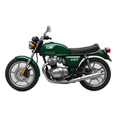 bike honda cb 250 in dark green sticker