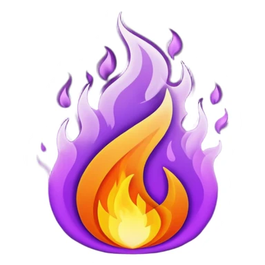A purple fire emojis sticker