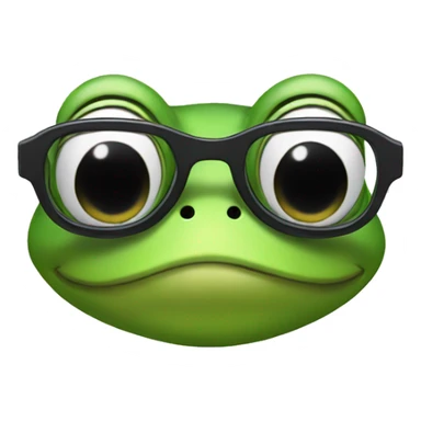 Ugly frog with glasses sticker