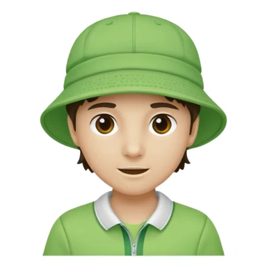 green tennis hat sticker