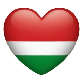 heart as italy flag simple sticker