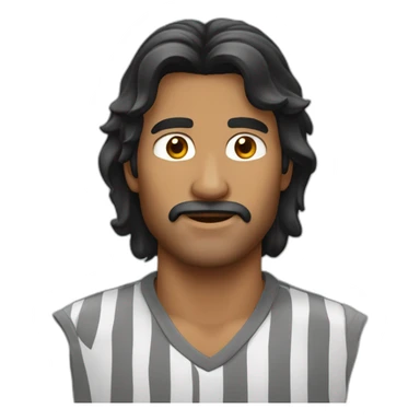 Hombre caucásico, cabello negro mullet sticker