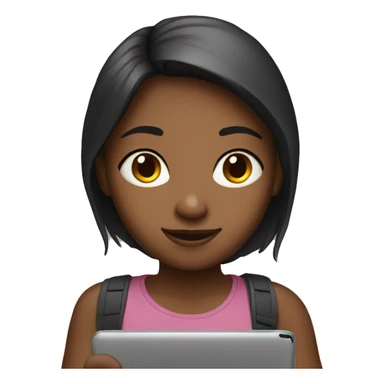 girl with ipad sticker