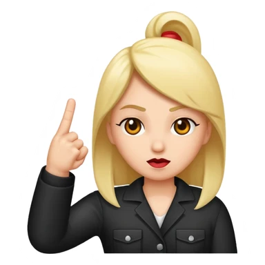 A baddie showing middle finger  sticker