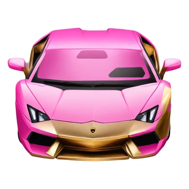 pink and gold lambo sticker