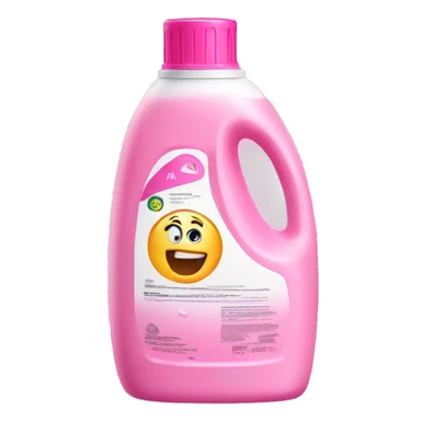 Pink laundry detergent sticker