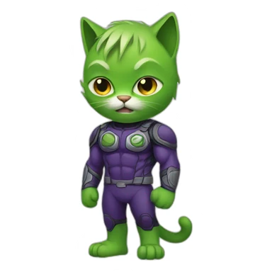 cat in hulk suit sticker