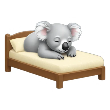 Koala dreaming in his bed sticker