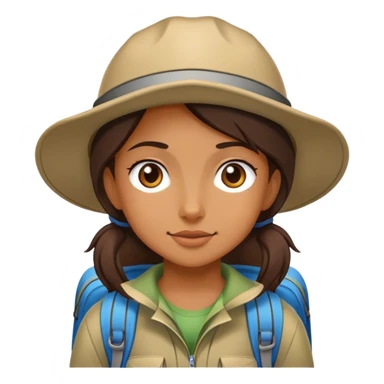 Girl hiker sticker