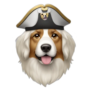 Pyrenees mountain dog White pirate costum sticker