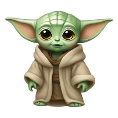girl baby yoda sticker