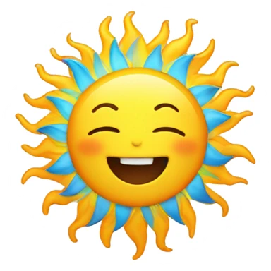 sun with smile sticker