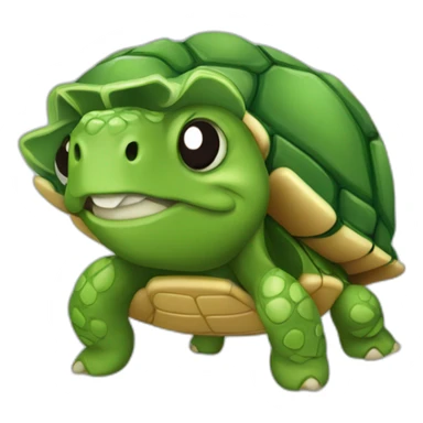 Cabeza de tortuga asomando por un agujero sticker