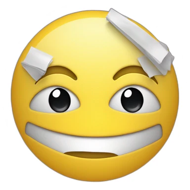 Smiley triste enleve un masque de théâtre sticker