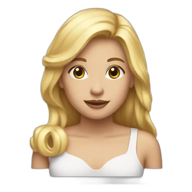 Fille mèche blonde sticker