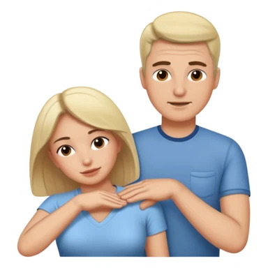 Man massaging woman sticker