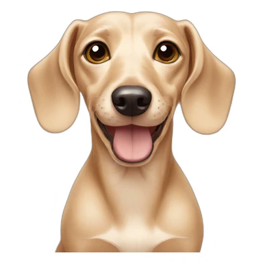 cream dachshund sticker