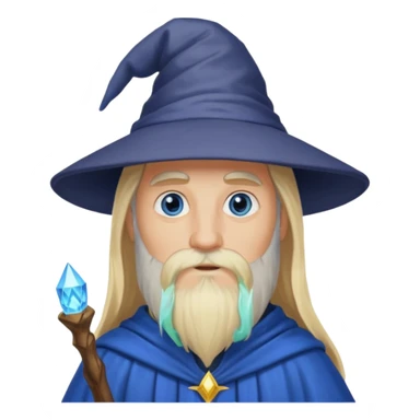 blonde wizard no hat sticker