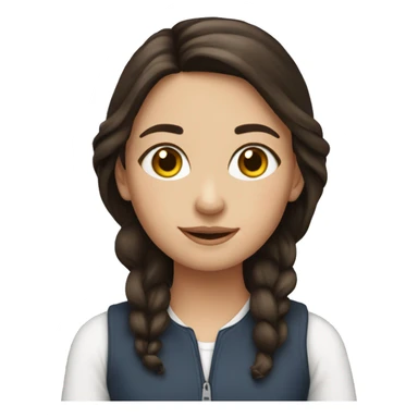 brunette girl with mscbook sticker