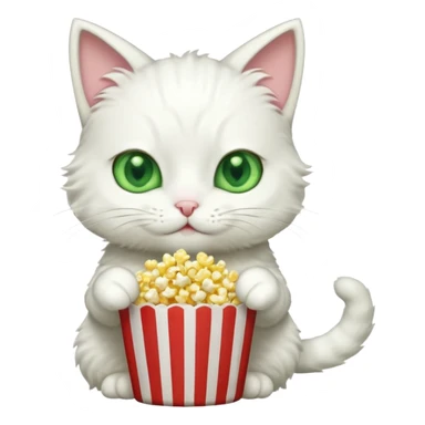 Gato comendo pipoca sticker