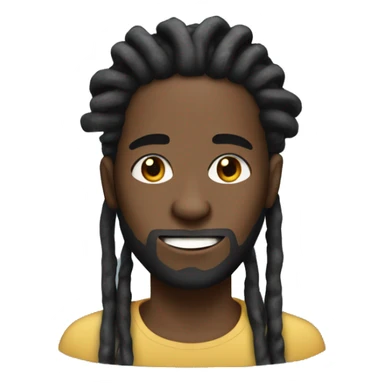 Generate a black man with dreads sticker