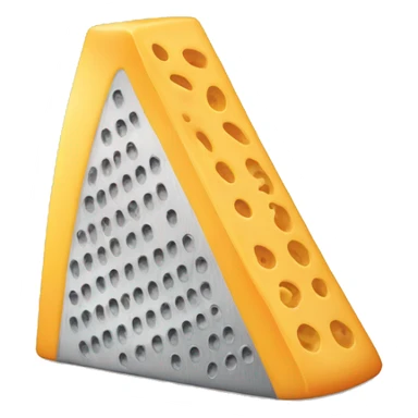 We make such an emoji, as if we rub the heel on a grater and it turns out like pieces of cheese sticker