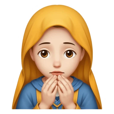 A begging face with love sticker