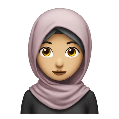 emo girl with anxiety with hijab sticker