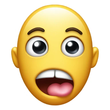 Suspicious emoji with long tongue sweating sticker