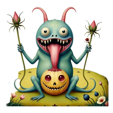 cinematic - hieronymus bosch phantasmagoric mutant creatures from the garden of earthly delights sticker