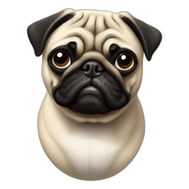 Tripod pug sticker
