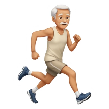 Old man running  sticker