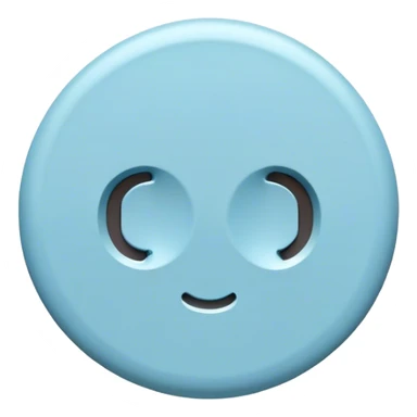 One light blue sewing button  sticker