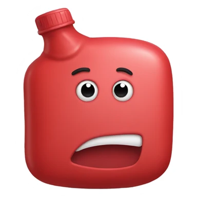 hot water bottle red sticker