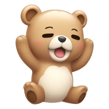 Kawaii Teddy bear breathing out air sticker