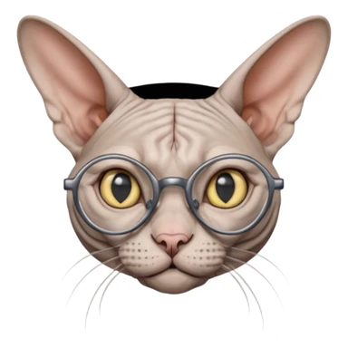 sfenks cat with glasses  sticker