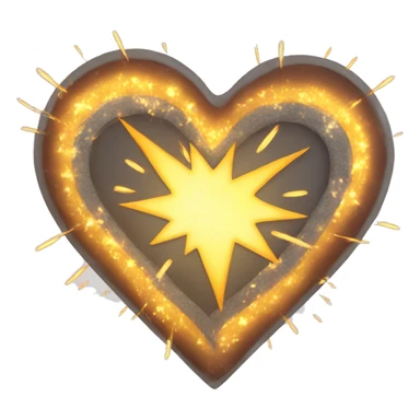 Heart with sparks  sticker