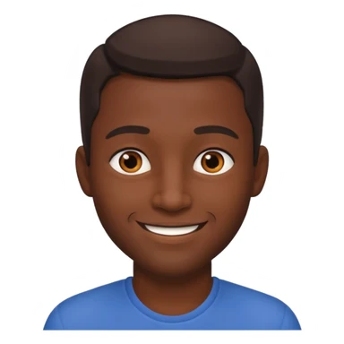 Handsome smiling dark-skinned male portrait sticker