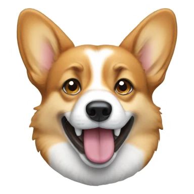 Corgi chewing sticker