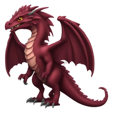 Cool edgy Maroon dragon-raptor with darker mane sticker