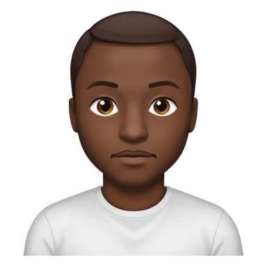 Akon with dark brown hair sticker