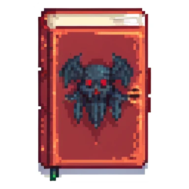 red cursed book with dark aura sticker